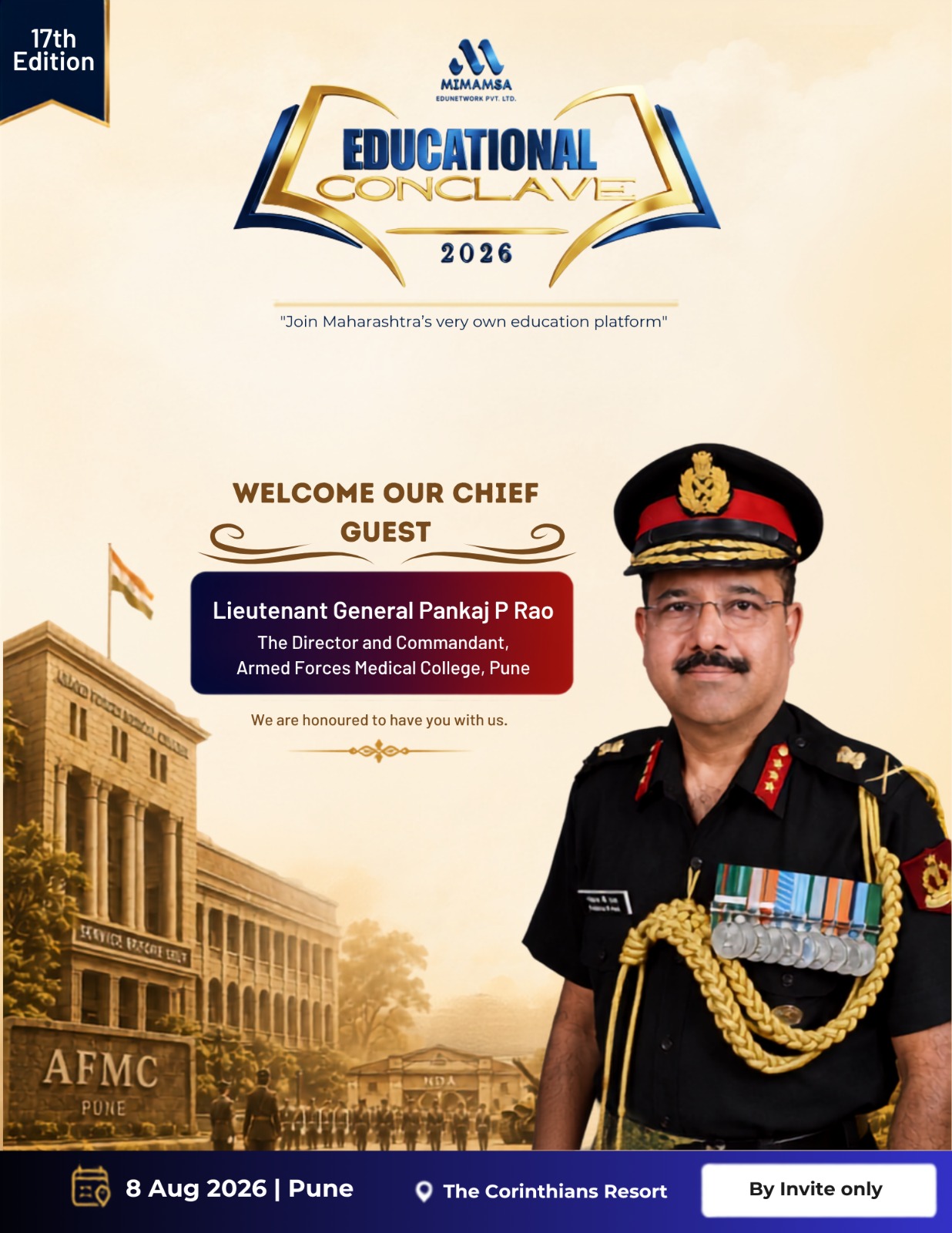 Pankaj P Rao — Chief Guest, MIMAMSA - An Educational Conclave & Awards 2026 - Pune (17th Edition) | Mimamsa Edunetwork